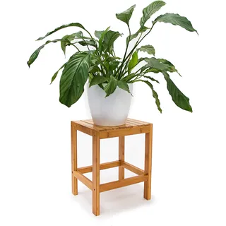 Relaxdays Bambushocker 40 x 28 x 32 cm Braun