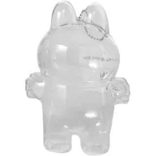 Protective Acrylic Case Transparent Portable Doll Bag Keychain Bags (C)
