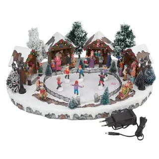 VBS LED-Dekofigur Weihnachtsmarkt, mit LED Beleuchtung und Musik