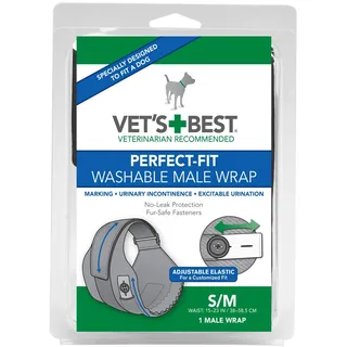 Vet's Best Perfekt-Fit Windeln für Rüden, S/M ist für Hunde mit einer 38 - 58,5cm Taille