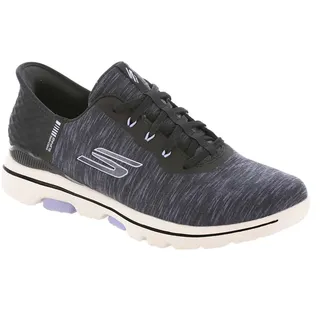 Skechers Damen Go Walk 5 Relaxed Fit Slip-in Golf Shoe Sneaker, Schwarz/Lavender, 39 EU