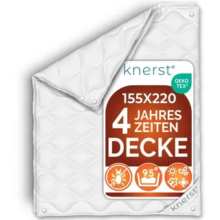 knerst KNERST® Bettdecke für komfortables Schlafen – Bettdecke für jede Jahreszeit – Größe: 155x220 cm