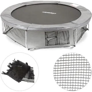 Relaxdays Unisex Jugend, schwarz Rahmennetz für Gartentrampolin, mit 3 Aufbewahrungstaschen, Bodensicherungsnetz für Trampolin Ø 183cm, 182 cm