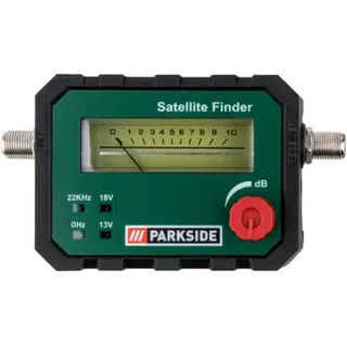 Parkside Satellitenfinder | Satellitensignalmessgerät mit Ton- und F-Anschlusskabel zur Einstellung Ihrer digitalen Satellitenschüssel | Digitaler Satellitenfinder