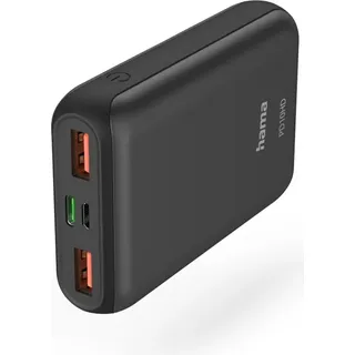 Hama Power Pack PD10-HD 10000mAh, 2x USB-A, 1x USB-C, für Schnellladen, Anth. (00201662)