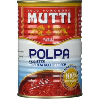 Mutti Polpa feinstes Tomatenfruchtfleisch, 100% Italienisch, 400 g (Packung mit 12)