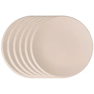 Villeroy & Boch Speiseteller NewMoon 6 Stück, Beige, Teller, Beige