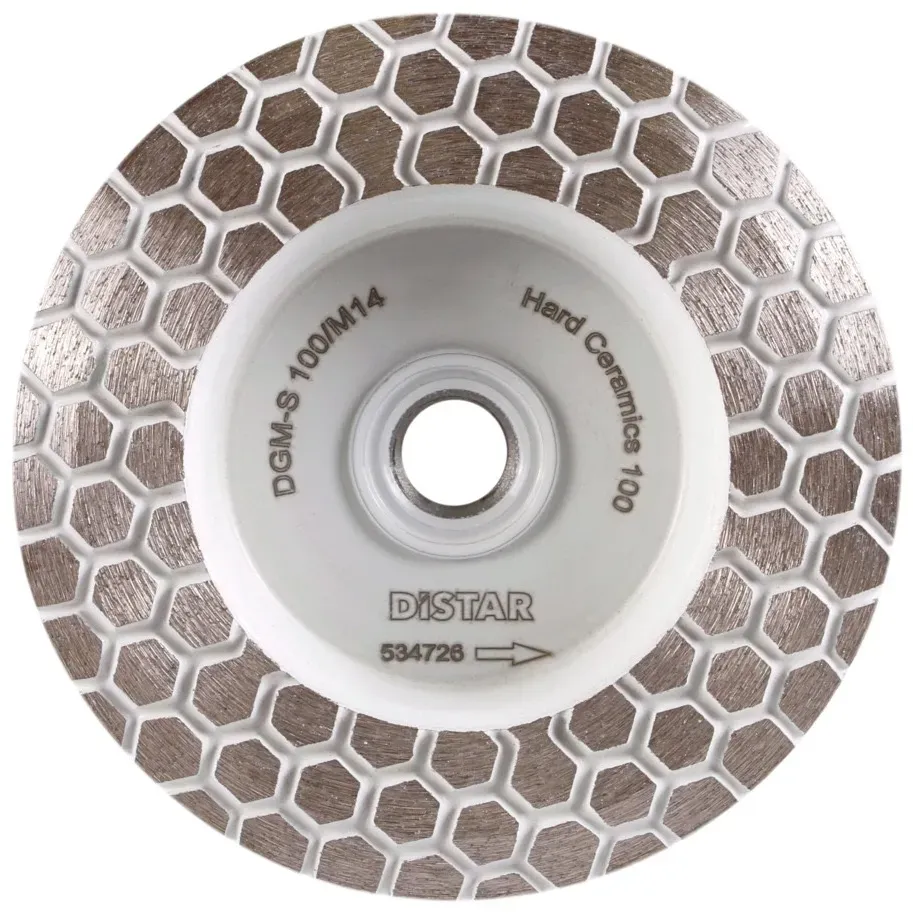 DiSTAR Diamantschleiftopf Hard Ceramics K100 / Wabenform (M14-Aufnahme) - Ø 100 mm |