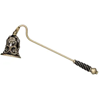 Elynovaa Kerzenlöscher, eleganter Kerzenlöscher, Kerzenlöscher mit langem Griff, Kerzenstopfen zum sicheren Aussetzen der Kerzenflamme, Kerzenzubehör, Geschenk (schwarz)