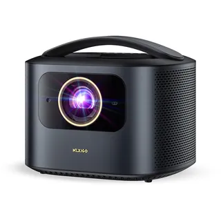 NexiGo TriVision Ultra, 4K Tri-LED-Laser tragbarer Projektor, 2600 Lumen, kein Laserspeckle, Keine Augenbelastung, Dolby Vision, HDR10+, Heimkino/Outdoor mit 3D, 30W DTS Virtual:X, Fire TV-Stick-Fach