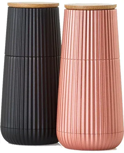 AdHoc Pfeffermühle I Salzmühle SCAPE im Set - schwarz/rose gold