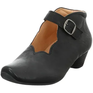 Think! Damen AIDA chromfrei gegerbte Leder Halbschuhe 3-001232, SCHWARZ 0000, 42