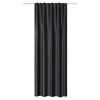 HOME WOHNIDEEN Vorhang Thermo, Kombibandschal aus Thermo-Chenille, 245 x 135 cm (Höhe x Breite), Farbe: (anthrazit)