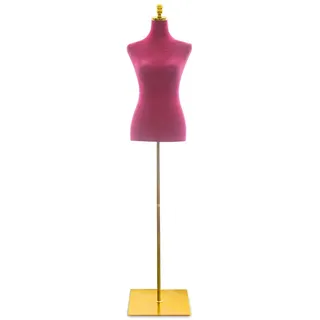 BITUXX Damenbüste Schneiderpuppe Schaufensterpuppe Torso Angezogen Mannequin Büste (Pink)