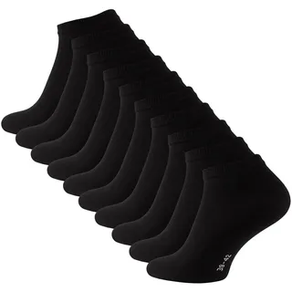 STARK SOUL® Essentials Sneaker-Socken 10 Paar in schwarz | Gr.: 39-42