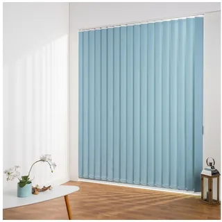 LIEDECO Lamellenvorhang »Lamellenvorhang Vertikalanlage Verdunkelung - 127 mm Lamelle«, (1 St.), Kürzbare Vertikalanlage Verdunkelung Liedeco hellblau