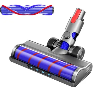 Mozzoom 2 Roller Motorhead Cleaner Head for Dyson V7 V8 V10 V11 V15, Soft & Hard Roller Brush for Hardwood Floors and Carpets, Vacuum Cleaner Head Replacement Parts
