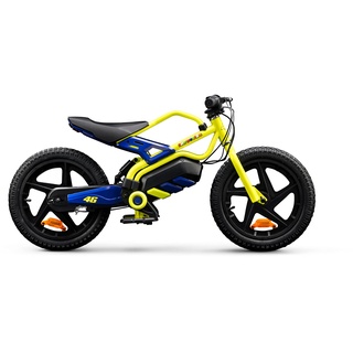 VR46 Kid Moto-X, Elektrofahrrad, 16-Zoll-Räder, 8 km Autonomie, 150-W-Motor, 125-Wh-Akku, mit Federung, für Kinder