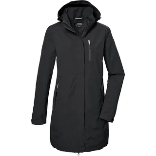KILLTEC Parka KILLTEC "KOS 30 WMN PRK", Damen, Gr. 42, schwarz, Oberstoff: 100% Polyester, Futter: 100% Polyester (recycelt), Jacken Parka, Funktionsparka: wasser- und winddicht, atmungsaktiv, abnehmbare Kapuze