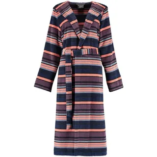 Cawö Damenbademantel Damen Bademantel, Langform, Baumwolle, Kapuze, Gürtel, Modisches Design bunt 36