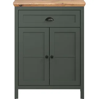 trendteam Stanton 77 x 102 x 39 cm tannengrün / Eiche mit Schubladen
