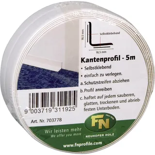 FN Neuhofer - Knickwinkelleiste 500 Cm 18,5 X 18,5 Mm Weiß Leisten