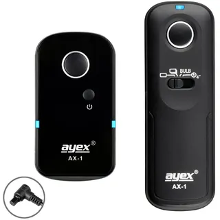 Ayex Funk-Fernauslöser AX-1 Kompatibel mit Canon N3 EOS R5 1D X Mark II 5D Mark IV 6D 7D Mark II Mit vielen Funktionen wie Serienauslösen Bulb