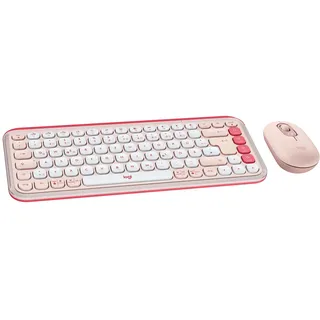 Logitech POP Icon Combo DE Rose und Off-White