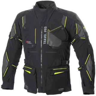 BÜSE Travel Pro Textiljacke wasserdicht - Schwarz/Neon-Gelb - 52