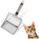 LINUMA® Edelstahl Katzenstreuschaufel mit Kunststoffgriff Katzenklo Schaufel Schaufel Katzenklo Katzenschaufel für Katzenklo Futterschaufel Katzenklo Katzenstreu Sieb Schaufel Scoope Katzentoilette