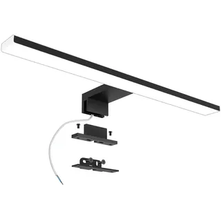 Azhien Led Spiegelleuchte 10W 820LM,40cm Badezimmer Wandleuchte Neutralweiß 4000K,3 In 1 230V Schrank Beleuchtungen Led,Schwarz