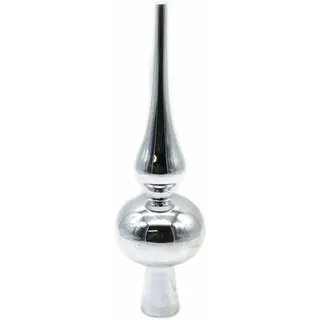 Buri - Weihnachtsdeko Weihnachtsbaumkugeln Baumschmuck Weihnachtsbaumspitze Aufhänger - 18 = Spitze Silber