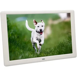 Luqeeg Digitaler Bilderrahmen 10,1 Zoll - 1280 X 800 Full HD IPS-Bildschirm, Elektronischer Bilderrahmen mit Fernbedienung, LED-Werbemaschine, für Freunde und Familie,