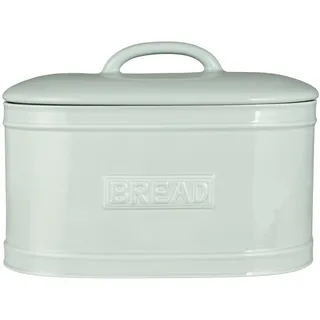 Ib Laursen Brotkasten Ib Laursen - Brotkasten Brotbox Brottopf Keramik Hellblau Oval Retro blau