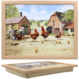 Lesser & Pavey Macneil Studios Knietablett mit gepolstertem Kissen, geeignet für Getränke, Lebensmittel, Frühstück und Laptop, schönes Design für Zuhause und Büro