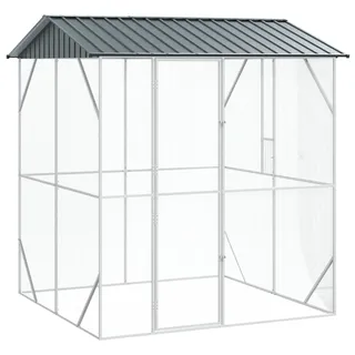 vidaXL Voliere Anthrazit 210x227x247 cm Stahl