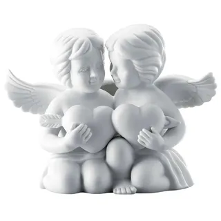 Rosenthal Engelpaar mit Herz weiss matt 12 cm,