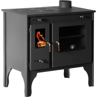 Prometey EEK A+ Küchenofen Holzherd Retro ECO schwarz, rechte Version