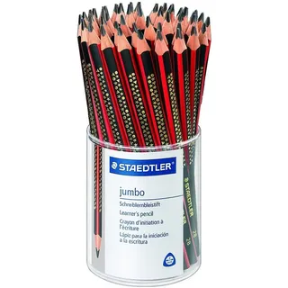 STAEDTLER Bleistift Schreiblernstift Tricki Dicki jumbo 2B Streifenlackierung Köcher mit 5
