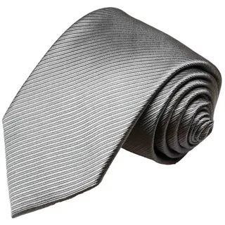 Paul Malone Krawatte Herren Seidenkrawatte Designer Schlips modern einfarbig 100% Seide Breit (8cm), Extra lang (165cm), silber grau 977 silberfarben breit | 8 cm x 165 cm