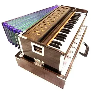 HAHAPA Tragbares Harmonium aus Holz, 3,5 Oktave, 9 Stopper, Harmonium mit Koppler, indisches Harmonium