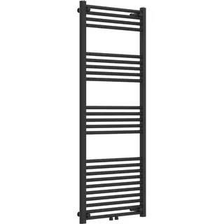 neu.haus Handtuchheizkörper Voss 600 x 1400 mm 655 W schwarz Mittelventil