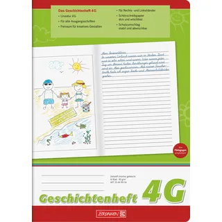 Brunnen Geschichtenheft A4 Lineatur 4G 16 Blatt
