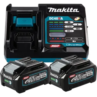 Makita Power Source Kit 40 V XGT Li-Ion 2 x 4,0 Ah + DC40RA Ladegerät 191L77-9