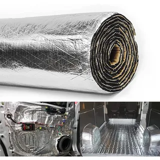 3.36 Sqm 5mm Dämmmatte Auto Hitzeschild Thermische Schalldämmung Proofing Deadener Mat Auto Lärmschutz Akustische Dämpfung Feuchtigkeitsbeständig Wasserdicht (Rolle)