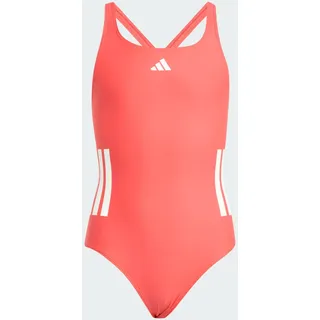 adidas 3-Streifen C-Back Badeanzug Semi Lucid Red/White 140
