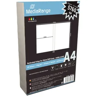 MediaRange Einleger für DVD-Hüllen 50 DIN A4 Bögen / Pack