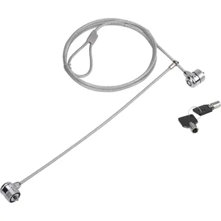 Conceptronic Doppel-Notebook-Schloss, Laptop-Kabelschloss mit 2 Schlössern, 1,5