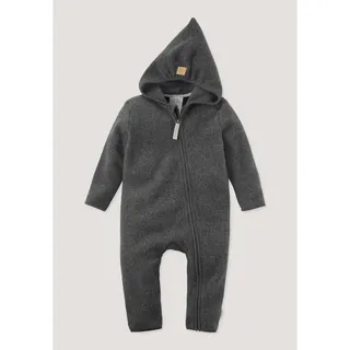 Hessnatur Fleece-Overall in anthrazit | Gr.: 50/56