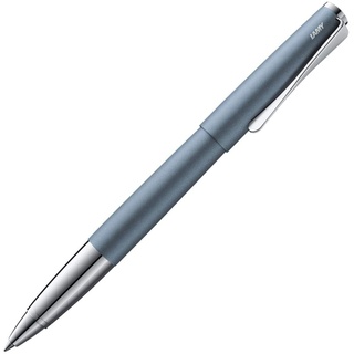 LAMY 1234857 studio Tintenroller 366 – Zeitloser Tintenroller in der Farbe Glacier aus rostfreiem Edelstahl und propellerförmigem Clip – Strichbreite M